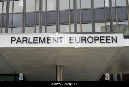 Europäisches Parlament, Gebäude Winston Churchill, Avenue du President Robert Schumann, Straßburg, Département Bas-Rhin, Frankreich Banque D'Images