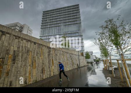 Novartis Campus, Gebäude Asklepios 8, Rheinufer, Bâle, Schweiz Banque D'Images