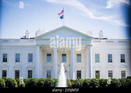 La Maison Blanche à Washington DC lors d’une rencontre bilatérale entre le premier ministre belge de Croo et le président américain, à la Maison Blanche à Washington DC, États-Unis, vendredi 31 mai 2024. BELGA PHOTO JASPER JACOBS Banque D'Images