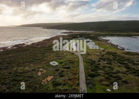 Paysage du cap Leeuwin en Australie occidentale vu du haut du phare pendant le coucher du soleil Banque D'Images