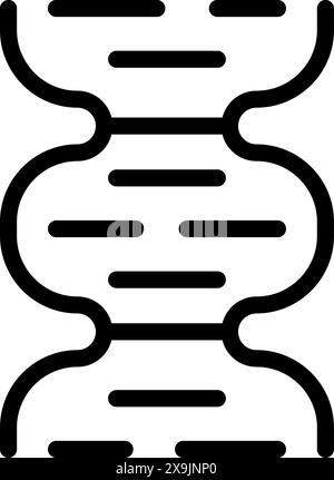 Illustration d'icône d'adn linéaire simplifiée sur fond blanc Illustration de Vecteur