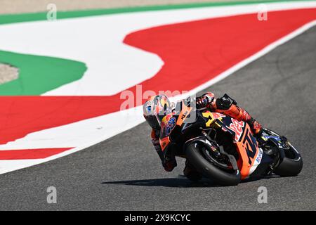 Mugello, Italie. 01 juin 2024. Le pilote australien Jack Miller du Red Bull KTM Factory Racing en action lors du Gran Premio d'Italia Brembo - qualifications, Championnat du monde MotoGP à Mugello, Italie, 01 juin 2024 crédit : Agence photo indépendante/Alamy Live News Banque D'Images