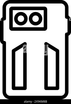 Illustration au trait d'une icône de shaker à sel dans un style simpliste, idéal pour les conceptions culinaires Illustration de Vecteur