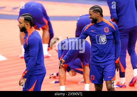 Zeist, pays-Bas. 01 juin 2024. ZEIST, PAYS-BAS - 1er JUIN : Georginio Wijnaldum des pays-Bas riant lors d'une séance d'entraînement de l'équipe néerlandaise de football au campus KNVB le 1er juin 2024 à Zeist, pays-Bas. (Photo par Andre Weening/Orange Pictures) crédit : Orange pics BV/Alamy Live News Banque D'Images