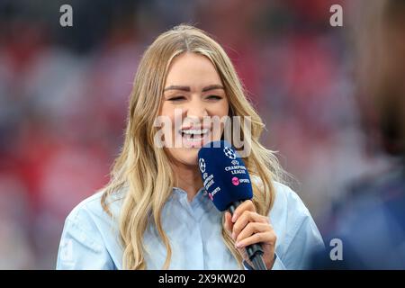 Londres, Royaume-Uni. 01 juin 2024. Laura Woods lors de la finale Borussia Dortmund contre Real Madrid UEFA Champions League au stade de Wembley, Londres, Angleterre, Royaume-Uni le 1er juin 2024 Credit : Every second Media/Alamy Live News Banque D'Images