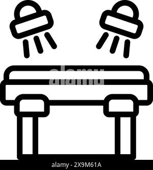 Dessin au trait noir et blanc représentant une scène classique d'enlèvement d'OVNI dans un restaurant Illustration de Vecteur