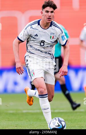 Estadio Mendoza Mendoza, Argentine - mai 27 : L'Italien Cesare Casadei court avec le ballon lors de la Coupe du monde U-20 de la FIFA, Argentine 2023 Groupe d entre la République dominicaine et l'Italie au stade de Mendoza le 27 mai 2023 à Mendoza, Argentine. (Photo par SPP) (Eurasia Sport images / SPP) Banque D'Images