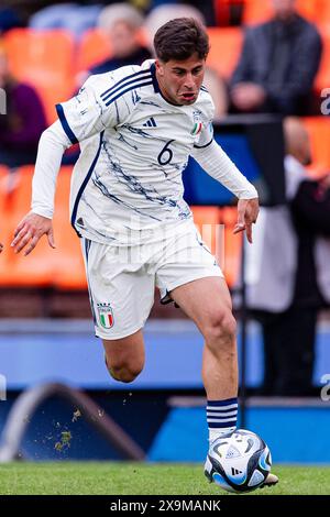 Estadio Mendoza Mendoza, Argentine - mai 27 : Samuel Giovane, Italien, court avec le ballon lors de la Coupe du monde U-20 de la FIFA, Argentine 2023 Groupe d entre la République dominicaine et l'Italie au stade de Mendoza le 27 mai 2023 à Mendoza, Argentine. (Photo par SPP) (Eurasia Sport images / SPP) Banque D'Images