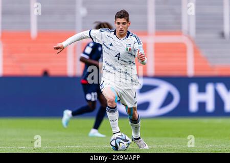 Estadio Mendoza Mendoza, Argentine - mai 27 : L'Italien Matteo Prati court avec le ballon lors de la Coupe du monde U-20 de la FIFA, Argentine 2023 match du Groupe d entre la République dominicaine et l'Italie au stade Mendoza le 27 mai 2023 à Mendoza, Argentine. (Photo par SPP) (Eurasia Sport images / SPP) Banque D'Images