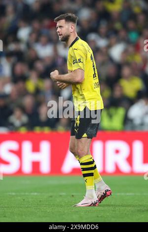 Londres, Royaume-Uni. 01 juin 2024. L'attaquant du Borussia Dortmund Niclas Fullkrug (14) fait des gestes et réagit lors de la finale de la Ligue des champions de l'UEFA du Borussia Dortmund contre le Real Madrid au stade de Wembley, Londres, Angleterre, Royaume-Uni le 1er juin 2024 Credit : Every second Media/Alamy Live News Banque D'Images