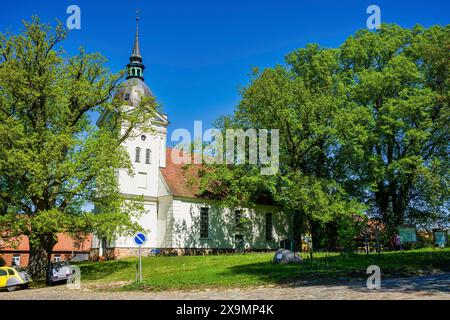 Église du village de Wredenhagen, municipalité d'Eldetal, Mecklembourg-Poméranie occidentale, Allemagne Banque D'Images