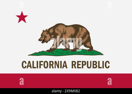 Illustration de fond du drapeau de l'État de Californie Banque D'Images