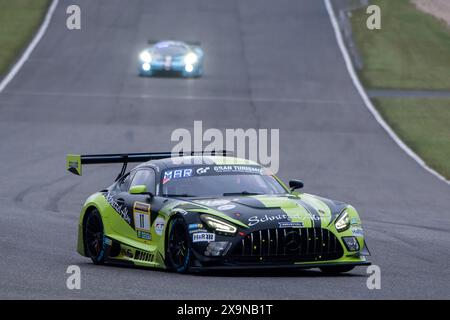 Marcel Marchewicz, Jay Mo Haertling, Kenneth Heyer (Schnitzelalm Racing, Mercedes AMG GT3, SP9, #11), GER, 52. ADAC Ravenol 24h Nuerburgring, 24 Stunden Rennen, 01.06.2024 Foto : Eibner-Pressefoto/Michael Memmler Banque D'Images