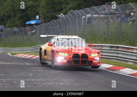 Daniel Harper (Belfast/GBR) / Max Hesse (Wernau/DEU) / Charles Weerts (Aubel/bel), #72, BMW M4 GT3, Team : BMW M Team RMG (DEU), Motorsport, ADAC Ravenol 24H Rennen Nuerburgring, Nuerburg, 30.05.2024 - 02.06.2024, Samstag 01.06.2024 Foto : Eibner-Pressefoto/Juergen Augst Banque D'Images