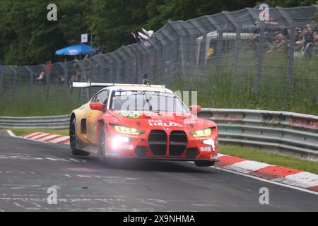 Daniel Harper (Belfast/GBR) / Max Hesse (Wernau/DEU) / Charles Weerts (Aubel/bel), #72, BMW M4 GT3, Team : BMW M Team RMG (DEU), Motorsport, ADAC Ravenol 24H Rennen Nuerburgring, Nuerburg, 30.05.2024 - 02.06.2024, Samstag 01.06.2024 Foto : Eibner-Pressefoto/Juergen Augst Banque D'Images