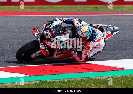 Scarperia, Italie. 31 mai 2024. Raul Fernandez d'Espagne et Trackhouse Racing en action lors du MotoGP GP7 Gran Premio d'Italia Brembo - essais libres sur le circuit Mugello. (Photo de Fabrizio Carabelli/SOPA images/Sipa USA) crédit : Sipa USA/Alamy Live News Banque D'Images