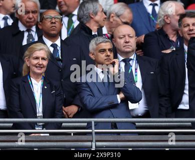 Londres, Royaume-Uni. 1er juin 2024. Le maire de Londres, Sadiq Khan, lors du match de l'UEFA Champions League au stade de Wembley à Londres. Le crédit photo devrait se lire comme suit : David Klein/Sportimage crédit : Sportimage Ltd/Alamy Live News Banque D'Images