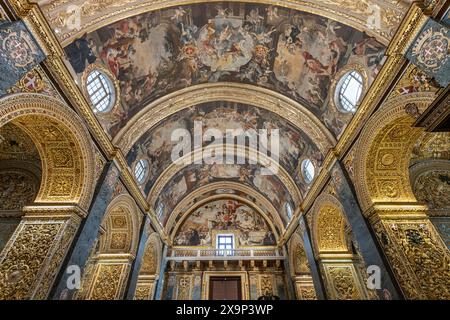 05.24.25. Malte, Valette. Intérieur de la co-cathédrale Saint-Jean. Banque D'Images