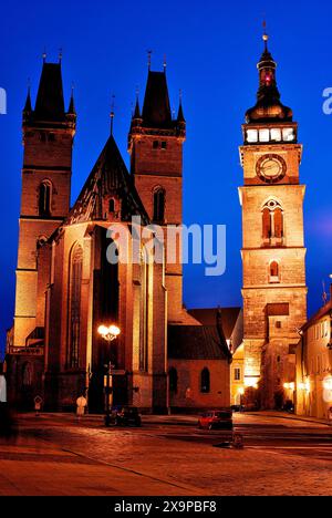 Cathédrale Saint-esprit de Hradec Kralove, République tchèque Banque D'Images