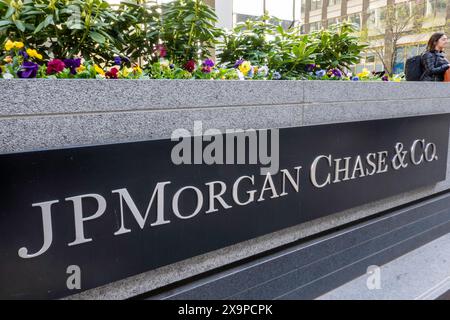 JP Morgan Chase Building est situé au 245 Park Avenue, 2024, NYC, États-Unis Banque D'Images