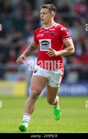 Eccles, Royaume-Uni. 02 juin 2024. Deon Cross des Red Devils de Salford lors du match de la Betfred Super League Round 13 Salford Red Devils vs London Broncos au Salford Community Stadium, Eccles, Royaume-Uni, le 2 juin 2024 (photo par Gareth Evans/News images) à Eccles, Royaume-Uni le 6/2/2024. (Photo de Gareth Evans/News images/SIPA USA) crédit : SIPA USA/Alamy Live News Banque D'Images