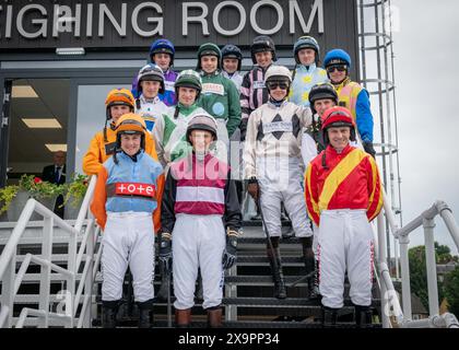 Nouvelle salle de pesée à l'hippodrome de Worcester Banque D'Images