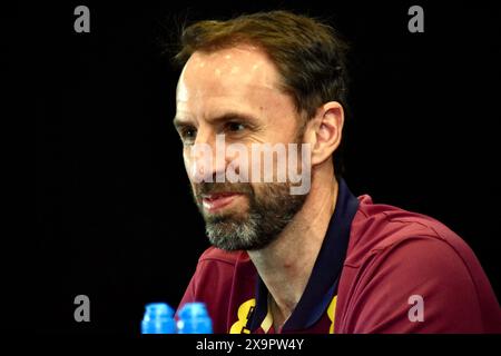 Darlington, Royaume-Uni. 02 juin 2024. Gareth Southgate s'adresse aux médias avant les Championnats d'Europe de l'UEFA en Allemagne. Crédit : James Hind/Alamy. Banque D'Images