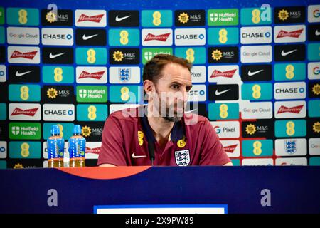 Darlington, Royaume-Uni. 02 juin 2024. Gareth Southgate s'adresse aux médias avant les Championnats d'Europe de l'UEFA en Allemagne. Crédit : James Hind/Alamy. Banque D'Images