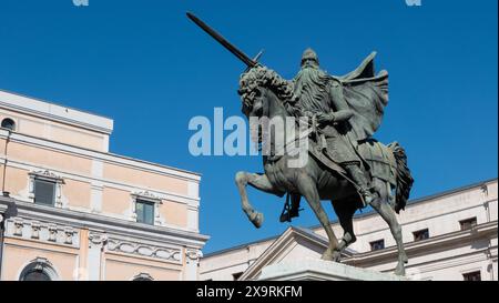 Statue du Cid à Burgos, Espagne Banque D'Images