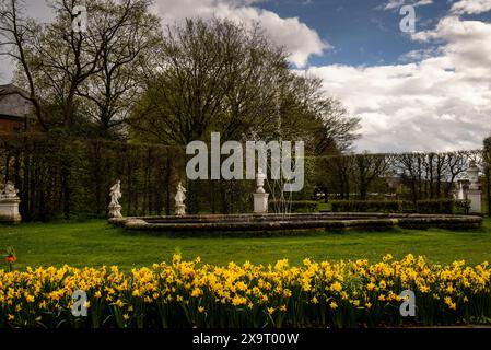 Jardin du Palais des Archevêques à Trèves, Allemagne. Banque D'Images