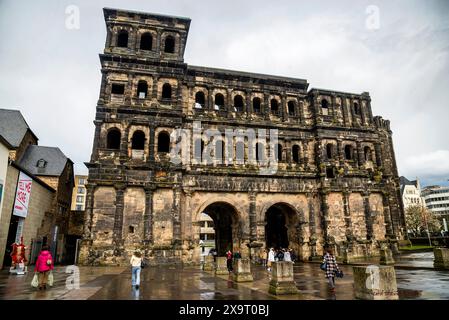 Roman Porta Nigra à Trèves, Allemagne. Banque D'Images