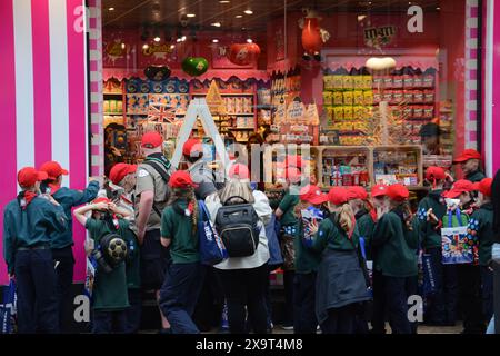 American Candy Shop à Leicester Square, Londres. Mai 2024. Banque D'Images