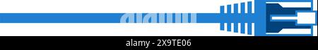 Un câble de raccordement ethernet, LAN ou WAN avec connecteur RJ45 en vecteur Illustration de Vecteur