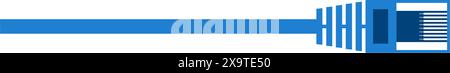 Un câble de raccordement ethernet, LAN ou WAN avec connecteur RJ45 en vecteur Illustration de Vecteur