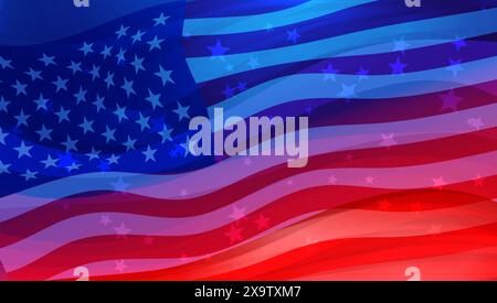 Joyeux 4 juillet Independence Day Background Illustration de Vecteur