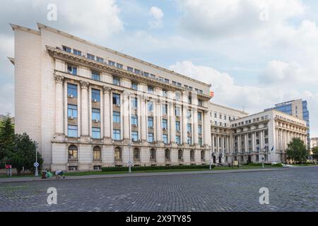 Bucarest, Roumanie. 25 mai 2024. Vue extérieure du bâtiment du ministère de l'intérieur dans le centre-ville Banque D'Images