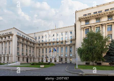 Bucarest, Roumanie. 25 mai 2024. Vue extérieure du bâtiment du ministère de l'intérieur dans le centre-ville Banque D'Images