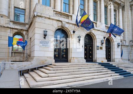 Bucarest, Roumanie. 25 mai 2024. Vue extérieure du bâtiment du ministère de l'intérieur dans le centre-ville Banque D'Images