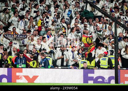 Fans/Ultras Real Madrid ENG, Borussia Dortmund vs Real Madrid, Fussball, Ligue des Champions, finale, saison 2023/2024, 01.06.2024 Foto : Eibner-Pressefoto/Marcel von Fehrn Banque D'Images