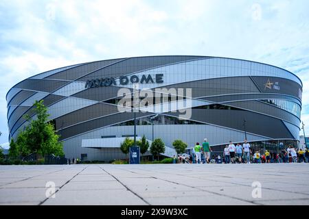 Budapest, Hongrie. 01 juin 2024. Budapest, Hongrie : Handball EHF CL final 4 - demi-finale - Metz Handball - SG BBM Bietigheim MVM Dome/Arena, vue extérieure crédit : Marco Wolf/Wolf-sportfoto/Marco Wolf/dpa/Alamy Live News Banque D'Images