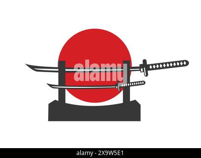 Katana. illustration d'épée japonaise Illustration de Vecteur