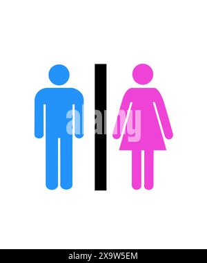 Les hommes et les femmes. Toilettes Illustration de Vecteur