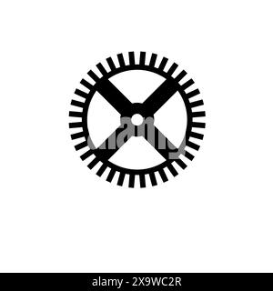 Manivelle de vélo, icône de vecteur plat solide étoile de chaîne de vélo isolé sur fond blanc. Illustration de Vecteur