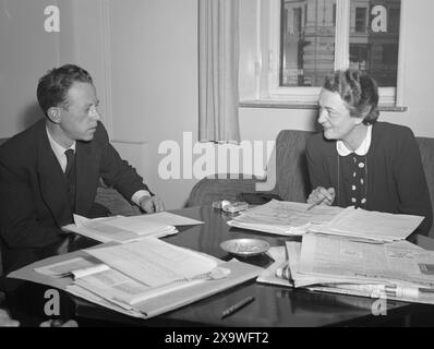 Aktuell 1946 : Stortingsreportasjen . Tous les makt i denne sal. Foto : TH Skotaam / Aktuell / NTB ***Foto er ikke bildebehandlet*** le texte de cette image est traduit automatiquement Banque D'Images