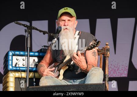 Seasick Steve se produit au Wychwood Festival, Cheltenham, Royaume-Uni. 2 juin 2024 Banque D'Images