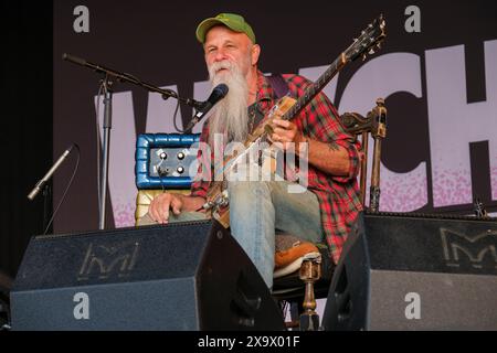 Seasick Steve se produit au Wychwood Festival, Cheltenham, Royaume-Uni. 2 juin 2024 Banque D'Images