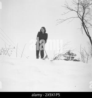 Aktuell 07-08-1946 : Margaret Bergersen fra Bergen. Eventyrlig flink 11-åring. Hun var 11 år da krigen brøt ut og som 13-åring kom Hun i kontakt Med hjemmefronten. Hun reddet hundrevis av russiske krigsfanger og 8 ganger ble hunn arrêert. Nå Bor Hun hos den sovjetiske handelsattasjeen i påvente av reise til Sovjetunionen. Foto : th. Skotaam / Aktuell / NTB ***Foto er ikke bildebehandlet*** le texte de cette image est traduit automatiquement Banque D'Images