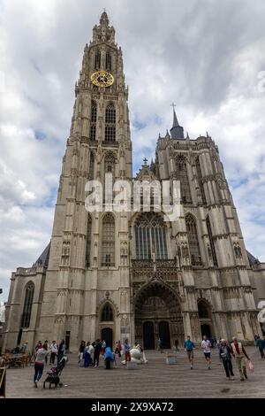 Onze Lieve Vrouwekathedrall, Cathédrale notre-Dame, à Anvers, Flandre, Belgique Banque D'Images