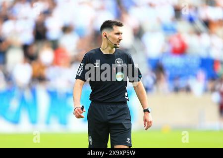 Copenhague, Danemark. 01 juin 2024. Arbitre Benjamin Seferovic vu lors du match NordicBet Liga entre B.93 et Hilleroed Fodbold au stade Osterbro à Copenhague. (Crédit photo : Gonzales photo - Christian Midtgaard). Banque D'Images