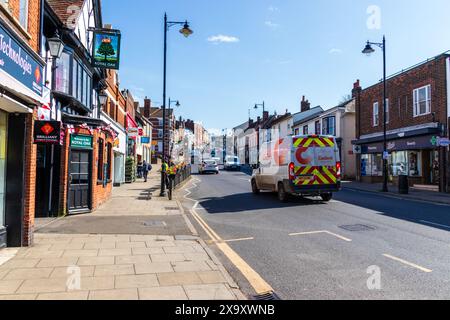 Halstead High Street, Essex, Angleterre, Royaume-Uni Banque D'Images